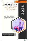 ACIDS, BASES AND SALTS  NEET, O/Alevel, AP Chemistry -TOPPER'S NOTES- NEW MODULE   