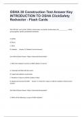 INTRODUCTION TO OSHA ClickSafety Redvector - Flash Cards OSHA 30 Construction Test Answer Key