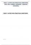 NACE 1 LATEST 2023 PRACTICAL QUESTIONS AND ANSWERS VERIFIED AND GRADED 