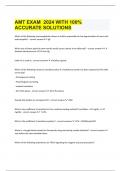  AMT EXAM  2024 WITH 100% ACCURATE SOLUTIONS