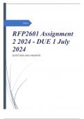 RFP2601 Assignment 2 2024 - DUE 1 July 2024