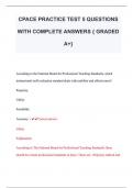 CPACE PRACTICE TEST 5 QUESTIONS  WITH COMPLETE ANSWERS { GRADED  A+} 