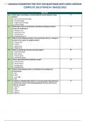 CLINICAL CHEMISTRY PRE TEST 190 QUESTIONS WITH 100% VERIFIED  COMPLETE SOLUTIONS/A+ GRADE