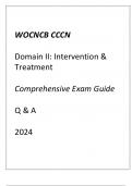 (WOCNCB) CCCN Domain II Intervention & Treatment Planning Exam Guide Q & A 2024.