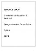 (WOCNCB) COCN Domain III Education & Referral Comprehensive Exam Guide Q & A 2024