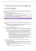 Beknopte samenvatting Theoretische Criminologie & Victimologie