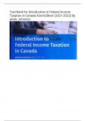Test Bank for Introduction to Federal Income Taxation in Canada 42nd Edition (2021-2022) By atalie Johnston