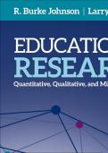 Solutions Manula For Educational Research Qualitative, Quantitative, and Mixed Methods Approaches Seventh Edition by R. Burke Johnson 