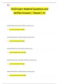 DUCK Exam Material Questions and  Verified Answers | Passed | A+