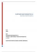 OCR 2023 GCE FURTHERMATHEMATICSA Y545/01:ADDITIONALPUREMATHEMATICS A LEVEL QUESTIONPAPER&MARKSCHEME(MERGED)