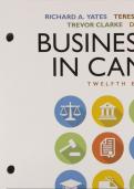 TESTBANK AND SOLUTION MANUAL For Business Law in Canada, 12th edition Richard A. Yates