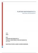 OCR 2023  GCE FURTHERMATHEMATICSA Y535/01:ADDITIONALPUREMATHEMATICS AS LEVEL QUESTIONPAPER &MARKSCHEME (MERGED)