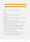 Patho Final Exam- Herzing University Questions and Answers 100% Pass