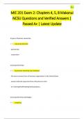 MIE 201 Exam 2: Chapters 4, 5, 8 Makanui  NCSU Questions and Verified Answers |  Passed A+ | Latest Update