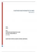 OCR 2023 GCE FURTHERMATHEMATICSBMEI Y411/01: MECHANICS A AS LEVEL  QUESTIONPAPER&MARKSCHEME(MERGED)