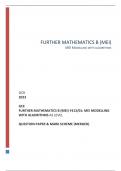 OCR 2023  GCE FURTHER MATHEMATICS B (MEI) Y413/01: MEI MODELLING WITH ALGORITHMS AS LEVEL  QUESTION PAPER & MARK SCHEME (MERGED)