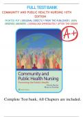 Test Bank For Community and Public Health Nursing, 10th Edition, By Cherie Rector, Mary Jo Stanley, All Chapters 1-30