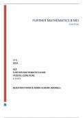 OCR 2023  GCE FURTHERMATHEMATICSBMEI Y420/01: CORE PURE A LEVEL   QUESTIONPAPER &MARKSCHEME (MERGED)