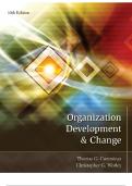 Test Bank for Organization Development and Change 10th Edition Cummings.