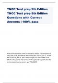 TNCC Test prep 9th Edition TNCC Test prep 8th Edition Questions with Correct Answers | 100% pass