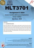 HLT3701 Assignment 2 (COMPLETE ANSWERS) 2024  