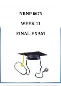 NRNP 6675 Week 11 Final Exam 2024 / 2025 (Verified Answers)