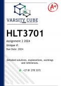 HLT3701 Assignment 2 (ANSWERS) 2024 - DISTINCTION GUARANTEED