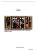 Analyse du tableau : le triptyque de Donne de Hans Memling 