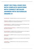 NEIEP 500 FINAL EXAM 2024  WITH COMPLETE QUESTIONS  WITH CORRECT DETAILED  ANSWERS WITH RATIONALES  GRADED A+