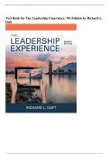 Test Bank for The Leadership Experience, 7th Edition by Richard L. Daft