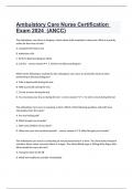 Ambulatory Care Nurse Certification Exam 2024  (ANCC)