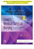 Test Bank - Lewis Medical Surgical Nursing, 12th Edition (Harding, 2023), Chapter 1-69 | All Chapters