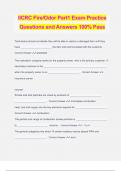 IICRC Fire/Odor Part1 Exam Practice Questions and Answers 100% Pass