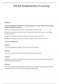  RN Ati fundamental of nursing Questions and well -detailed explanation