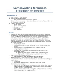 Samenvatting forensisch biologisch onderzoek 