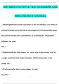 NFHS FOOTBALL TEST EXAM 2024 WITH 100% CORRECT ANSWERS