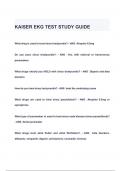 KAISER EKG TEST STUDY GUIDE QUESTIONS & ANSWERS 2024 ( A+ GRADED 100% VERIFIED)