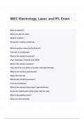 IBEC Electrology, Laser, and IPL Exam QUESTIONS & ANSWERS 2024 ( A+ GRADED 100% VERIFIED)