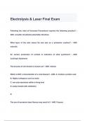 IBEC Electrolysis & Laser Final Exam QUESTIONS & ANSWERS 2024 ( A+ GRADED 100% VERIFIED)