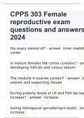 CPPS 303 Female reproductive exam questions and answers