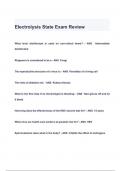 IBEC Electrolysis State Exam Review QUESTIONS & ANSWERS 2024 ( A+ GRADED 100% VERIFIED)