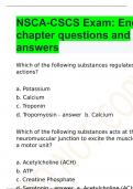 NSCA-CSCS Exam: End of chapter questions and answers