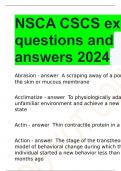 NSCA CSCS exam questions and answers 2024