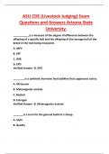 ASU CDE (Livestock Judging) Exam  Questions and Answers Arizona State  University.