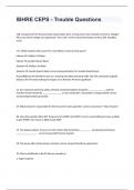 IBHRE CEPS - Trouble Questions with 100% correct answers