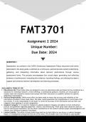 FMT3701 Assignment 2 (ANSWERS) 2024 - DISTINCTION GUARANTEED