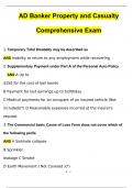 AD Banker Property and Casualty Comprehensive Exam Questions with answers. 100% pass rate. 2024/2025