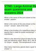 VTNE- Large Animal Review exam questions and answers 2024