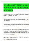 VTNE study Sect 9 Large animal final Questions and answers