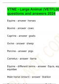 VTNE - Large Animal (VETFLIX) exam questions and answers 2024